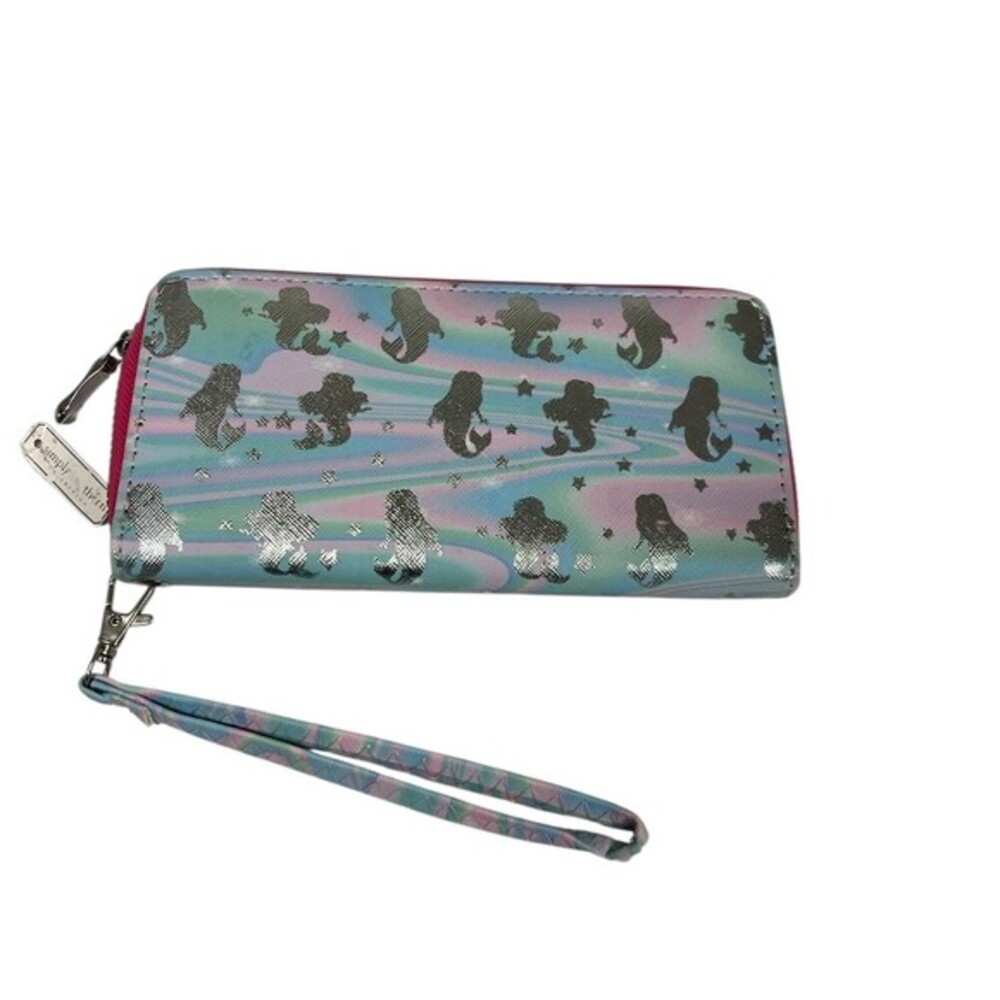 Simply Southern Wallet Womens One Size Mermaid Holographic Zip-Around - Picture 1 of 3
